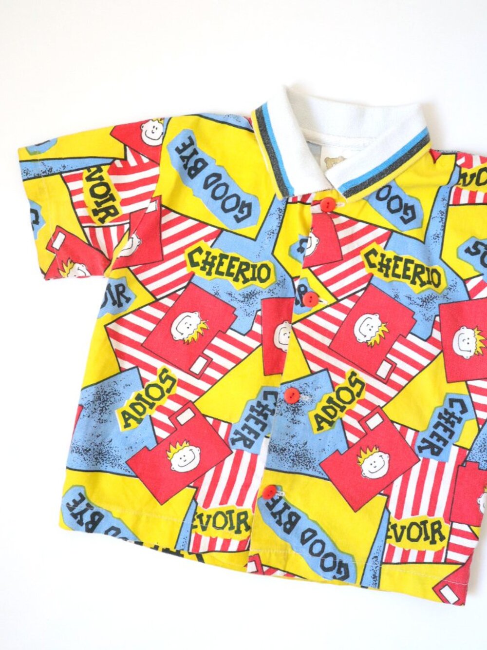 Vintage "Good Bye - Adios - Ciao" Short Sleeve Shirt / 18-24M